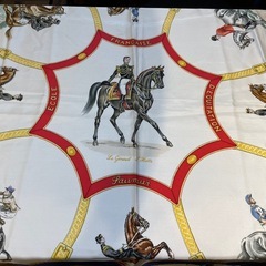 D7046【エルメス】カレ90 フランス国立乗馬学校 大判 スカーフの画像