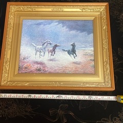 絵画　　遊ぶ馬
の画像