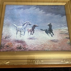 絵画　　遊ぶ馬
の画像