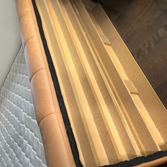 ファブリックレザーダブルベッドの画像