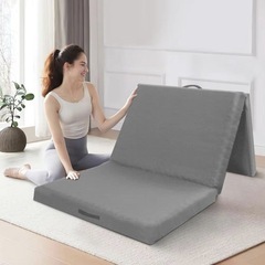 【新生活応援】シングル ブラウンマットレス 折り畳み三つ折 の画像