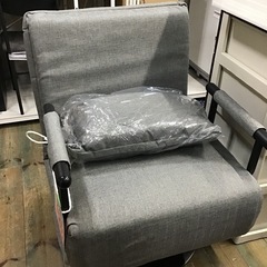 未使用品　2WAYソファベッド　1人掛け　チェア　グレーの画像