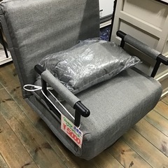 未使用品　2WAYソファベッド　1人掛け　チェア　グレーの画像
