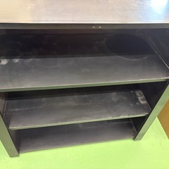 【ドリーム川西店限定】☆ジモティー見たよ割引☆3段ワイドラック BLK クリーニング済み【2125560000033951】の画像