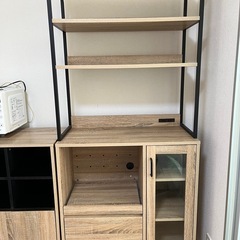 食器棚　シェルフ　大小セットの画像