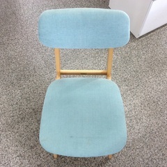 【ブルー×ナチュラル】ダイニングチェア IDEE  チェア 椅子　イス　布座面　ブルー ベージュ  の画像