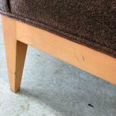 一人掛けソファ 幅69×奥行61×高さ83.5cm ファブリック×木 ブラウン ラウンジチェア 一人掛けチェア 椅子 いす イス札幌 西野店の画像