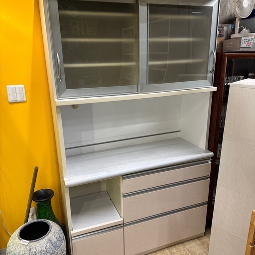 松田家具　食器棚　ヤケ、キズあり　修繕あり　