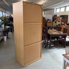 サ2511-115 マルミツ ワードローブクローゼット ナチュラル キズ汚れ有りの画像