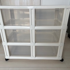 キャスター付き衣装ケース3段の画像