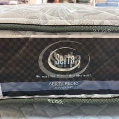 未使用セミダブルフランスベッドと未使用sertaマットレスの画像