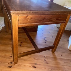 「レトロ事務机 片袖デスク W105 アンティーク 無垢材」の画像