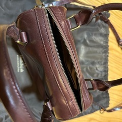【未使用品】本革バッグ　ミニボストン　ブラウンの画像