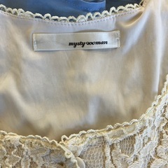 K2511-117 mysty woman ワンピース ノースリーブ 花柄 アイボリー パステルブルー 汚れ有りの画像