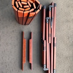 折りたたみ式　ウッドロールキッチンテーブル FIELDOORの画像