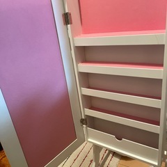 【アクセサリー収納】スタンドミラーの画像