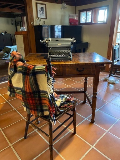 アンティーク ろくろ脚 デスク/テーブル