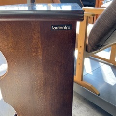 電話台　karimoku 3段　コロニアルブラウン【トレファク堺福田店】の画像