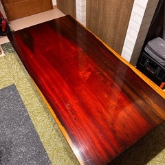花梨一枚板 座卓／ローテーブル 高級木製テーブル 和モダン  の画像