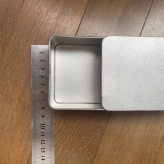 小物入れ　スライド式　シルバー　シンプル　ケース　文房具入れ　メンズ　シルバー　レトロ　アンティーク　インテリアの画像