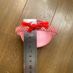 籠　ちりめん　ケース　小物入れ　置物　桜　ゴールド　カゴ　和柄　和物　和風　小物　ひな祭り　昭和レトロ　インテリアの画像