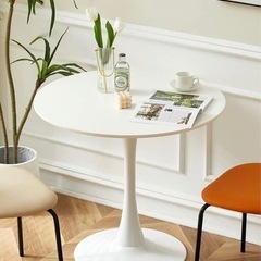 丸テーブル  白　Probasto 幅70cmの画像