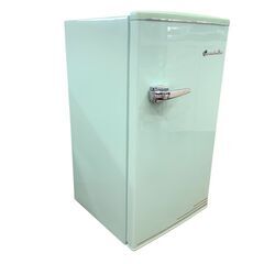 25C524_ジB A-Stage 1ドア レトロ冷蔵庫 ARD-85LG 2018年製 キッチン家電 生活家電 一人暮らし 訳あり 現状品 中古の画像