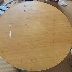 円形木製大型テーブルこたつ 110cm ジャンク品 引き取りのみの画像