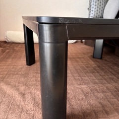 【無料】※脚ヒビ有　こたつ　黒　グレーの画像