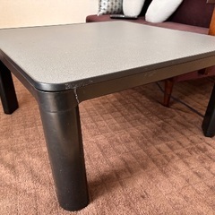 【無料】※脚ヒビ有　こたつ　黒　グレーの画像