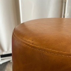 B　スツール 合皮 丸椅子 腰掛け 1人掛け 椅子 イス コンパクト チェア オットマン 北欧風 シンプル ナチュラル インテリアの画像