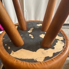 B　スツール 合皮 丸椅子 腰掛け 1人掛け 椅子 イス コンパクト チェア オットマン 北欧風 シンプル ナチュラル インテリアの画像