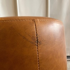 B　スツール 合皮 丸椅子 腰掛け 1人掛け 椅子 イス コンパクト チェア オットマン 北欧風 シンプル ナチュラル インテリアの画像