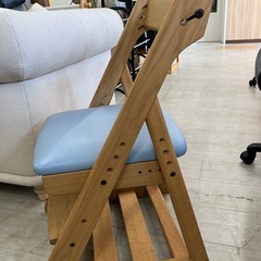 学習椅子　karimoku ブルー【トレファク堺福田店】の画像