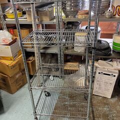 スチールラック 4段 キャスター付 61-46-131cmの画像