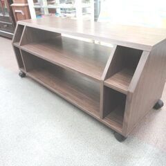 テレビボード キャスター付き 幅108.5cm シグマAPOシステム SIMPRECT ウォルナット 木目調 ブラウン系 棚付き テレビ台 札幌 西岡店の画像