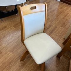 ダイニング5点セット 日進木工 キズヨゴレ有り ブラウン【取りに来れる方限定】の画像