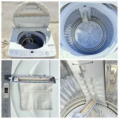 【美品】🧺SHARP 全自動洗濯機 ES-GE6B-W（6.0kg／2018年製） ✨簡易清掃・動作確認済み❗️の画像