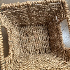 小物入れ　取手付き　ナチュラル　ケース　アンティーク　レトロ　 バスケット　 かご カゴ インテリア 籠 ディスプレイ　編み　収納　インテリア　雑貨　アンティークの画像