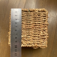 小物入れ　取手付き　ナチュラル　ケース　アンティーク　レトロ　 バスケット　 かご カゴ インテリア 籠 ディスプレイ　編み　収納　インテリア　雑貨　アンティークの画像