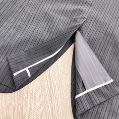 グレー ストライプ LLサイズメンズスーツセットアップの画像