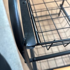 2段式スチール収納ラック 木製ハンドル付き
の画像