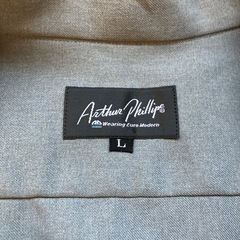 K2511-122 ノーカラー 長袖 シャツ Lサイズ ほつれ有りの画像