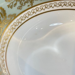 A7141【ウェッジウッド】 コロンビア セージグリーン ピオニー カップ ソーサー 2客の画像