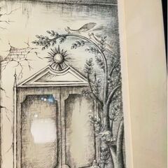 レイモン・ペイネ　内気な恋人　リトグラフ　600部限定　直筆サイン入り　オリジナル切手付き　印有　額装品 （Raymond Peynet lithograph “Les Amoureux Timides” limited edition signed with original stamp framed art）の画像