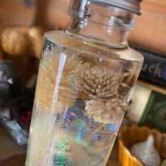 ハーバリウム　紫陽花　置物　インテリア 小物　可愛い　姫　オブジェ　ホワイト　ディスプレイ　ディスプレー　置物　雑貨の画像