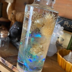 ハーバリウム　紫陽花　置物　インテリア 小物　可愛い　姫　オブジェ　ホワイト　ディスプレイ　ディスプレー　置物　雑貨の画像