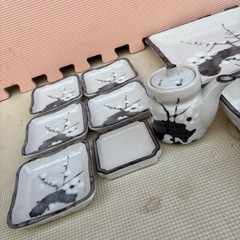 東京　鳳山堂　皿セット　　角大皿　角皿　角小皿5 醤油差し　の画像