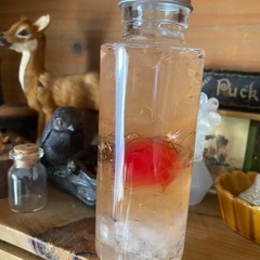 　ハーバリウム　紫陽花　置物　インテリア 薔薇　水晶　ピンク　ゴールド　小物　可愛い　ロリポップ　ゆめかわ　姫　オブジェ　置物　雑貨　アンティーク　の画像