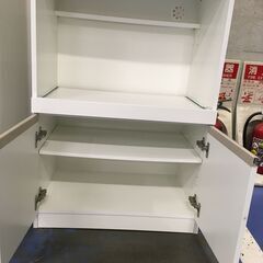 ★リユースのサカイ横浜南店★YM1603 NITORI 食器棚 ホワイト W60×D43×H178 クリーニング済みの画像